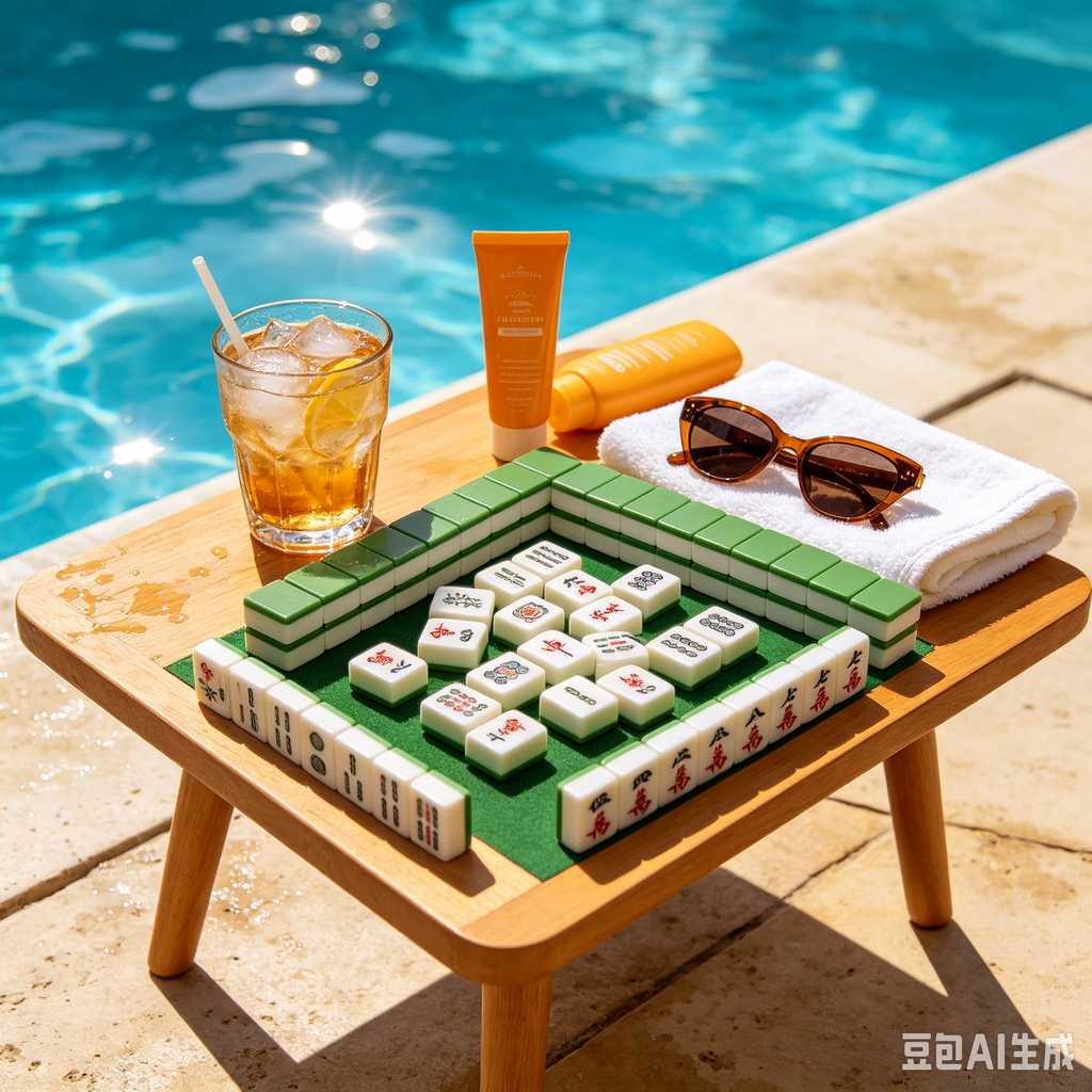 carved pattern mahjong set